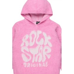 akeya rose graphique tricot à capuche