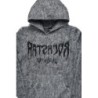 andreas noir/gris réfléchi graphique tricot mohair hoodie