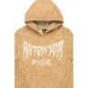 andreas beige réfléchi graphique tricot mohair hoodie