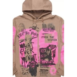 camille tan sweat à capuche oversized