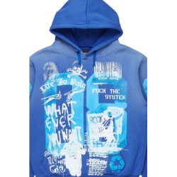 Camille bleu royal sweat à capuche