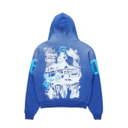 Camille bleu royal sweat à capuche