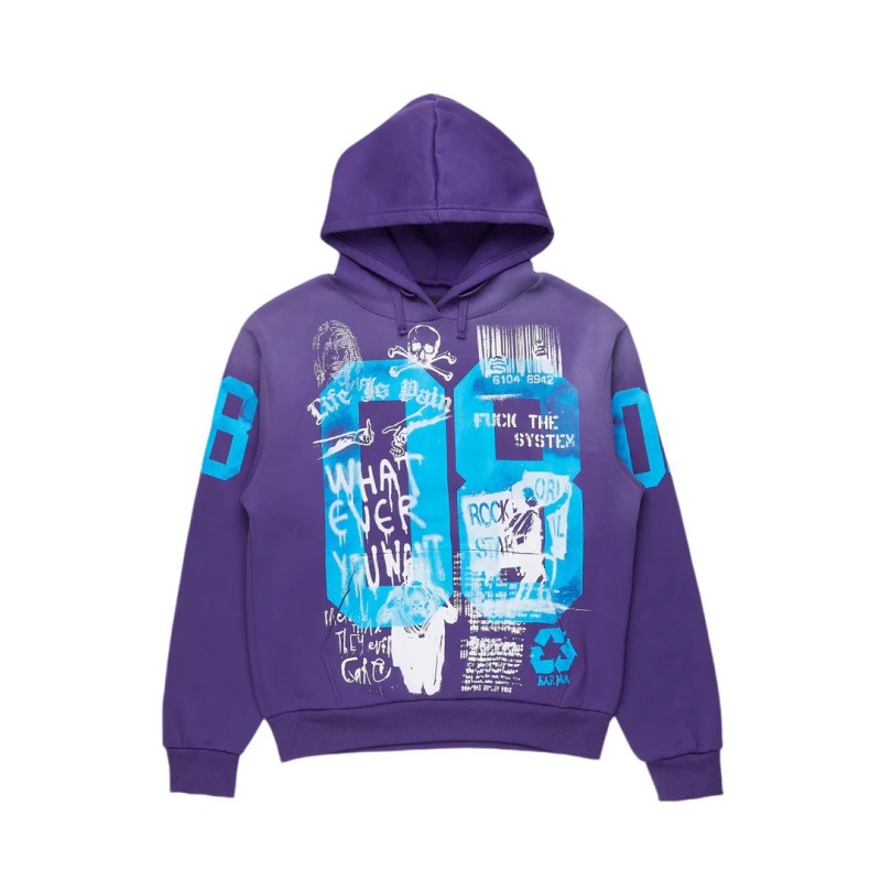 camille violet sweat à capuche oversized