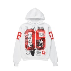 camille blanc à capuche oversized