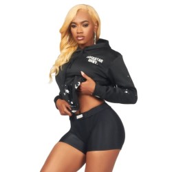 nylia noir sweat à capuche oversized