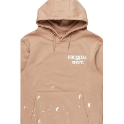 nylia beige chemise à capuche oversized