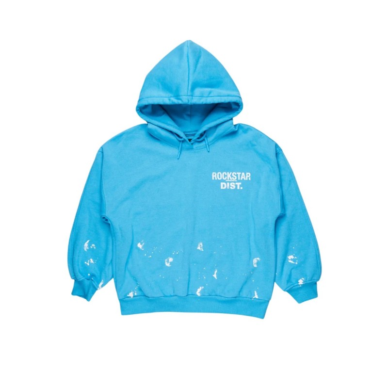 nylia sweat à capuche bleu brillant