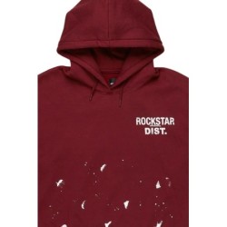 nylia bourgogne chemise à capuche oversized