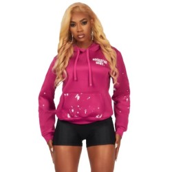 sweat à capuche nylia fuchsia