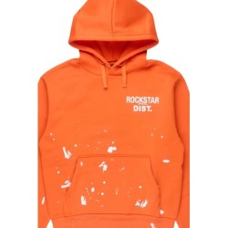 nylia orange chemise à capuche oversized