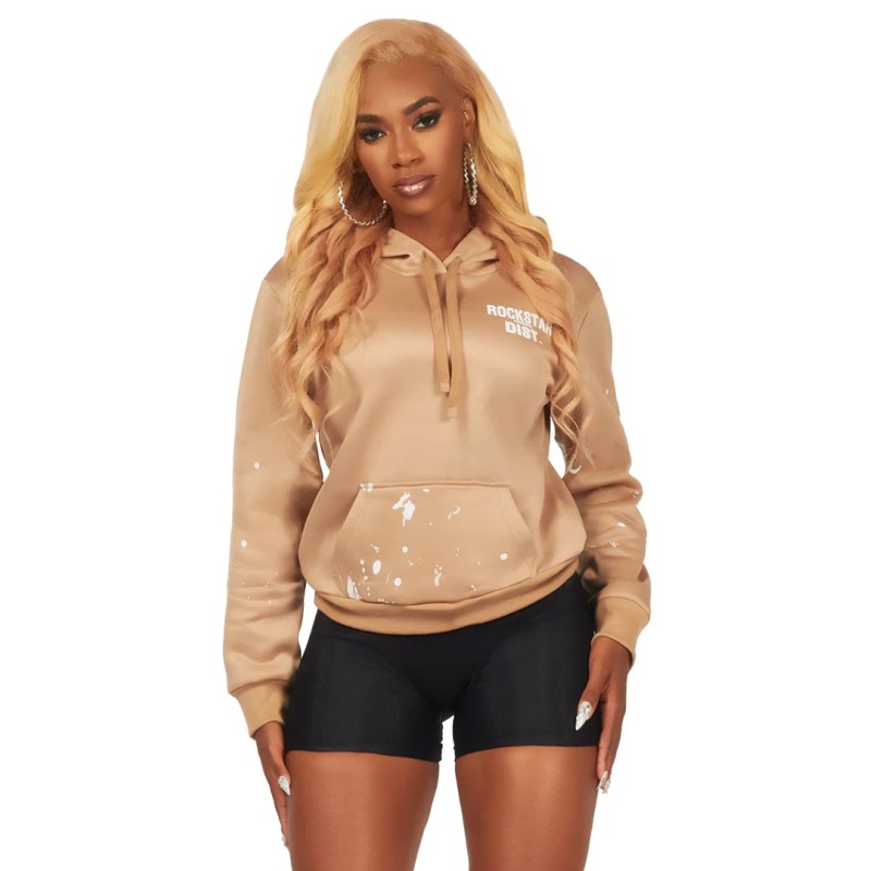 nylia tan sweat à capuche oversized