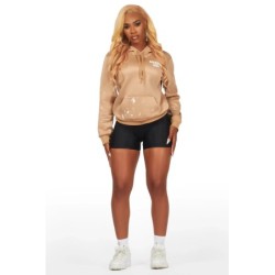 nylia tan sweat à capuche oversized