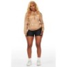 nylia tan sweat à capuche oversized