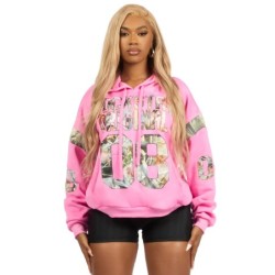 atiya rose chemise à capuche oversized