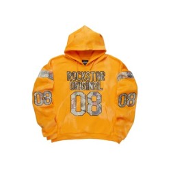 atiya orange chemise à capuche oversized