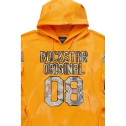 atiya orange chemise à capuche oversized