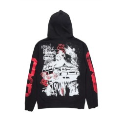 camisole à capuche noir/blanc