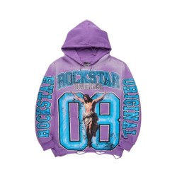 T-shirt à capuche violet tariqa