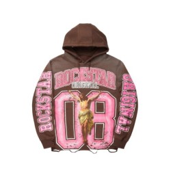 tariqa marron sweat à capuche oversized