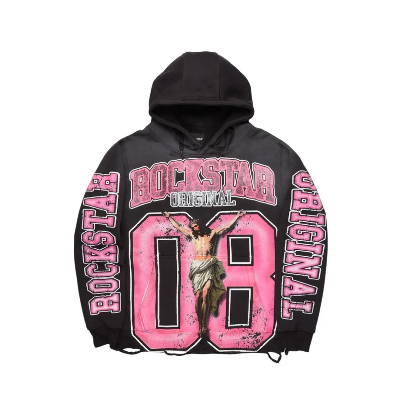 tariqa sweat à capuche noir oversized