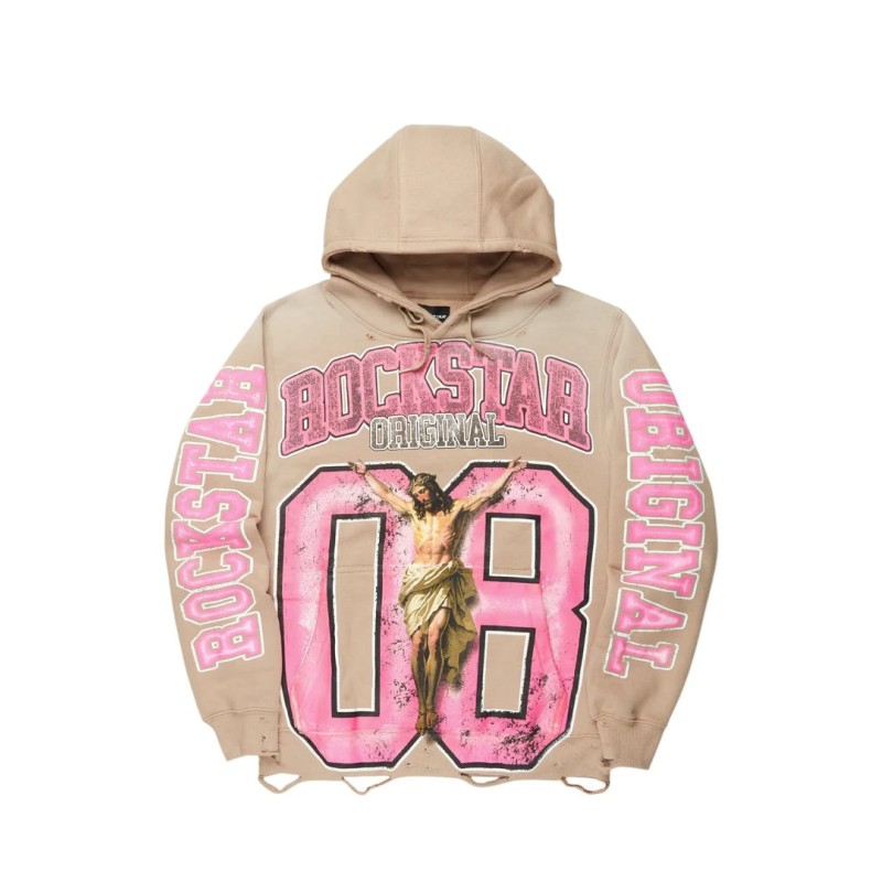 tariqa beige chemise à capuche oversized