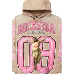 tariqa beige chemise à capuche oversized