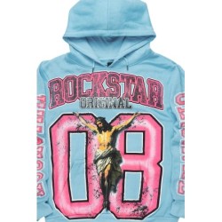 tariqa baby bleu sweat à capuche oversized