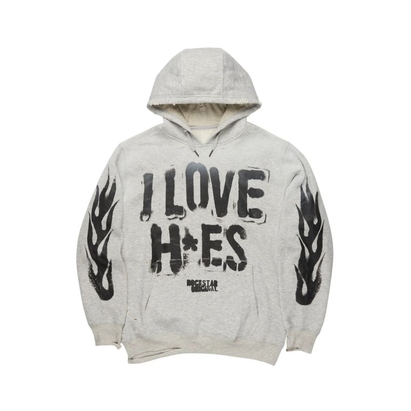 tanasya heather gris chemise à capuche oversized