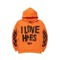 tanasya orange chemise à capuche oversized