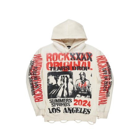 lamani beige chemise à capuche oversized