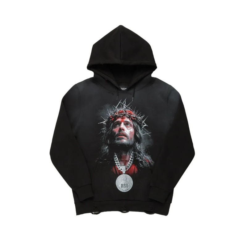 rongela chemise à capuche noire