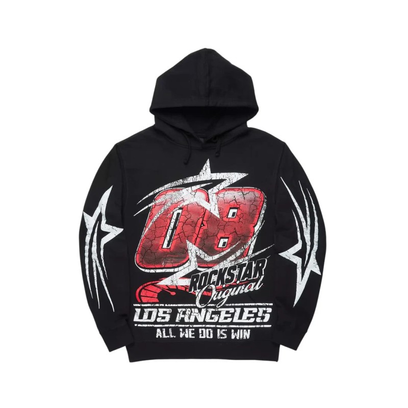 sweat à capuche graphique noir retta