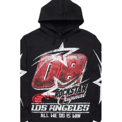 sweat à capuche graphique noir retta