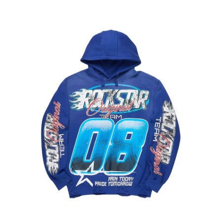 chemise à capuche bleu royal