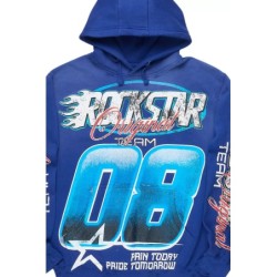 chemise à capuche bleu royal