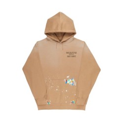 faire pluie beige sweat à capuche oversized