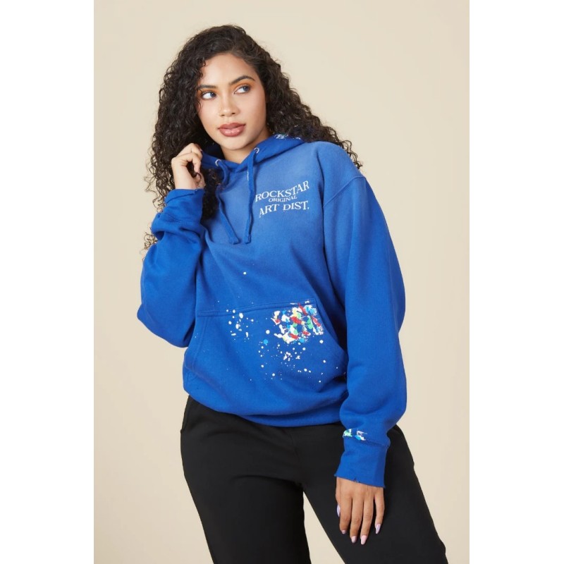 faire pluie bleu royal sweat à capuche oversized