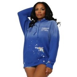 faire pluie bleu royal sweat à capuche oversized