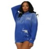 faire pluie bleu royal sweat à capuche oversized
