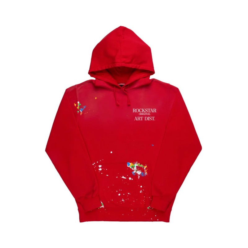 faire pluie rouge sweat à capuche surdimensionné
