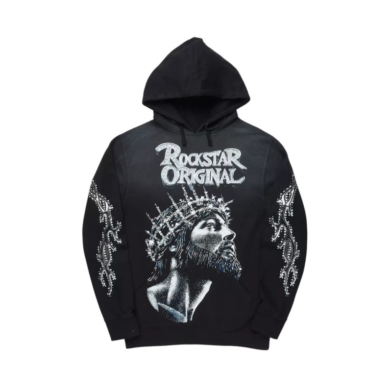 sweat à capuche graphique noir lathora