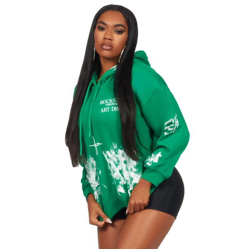 Filipa vert chemise à capuche oversized