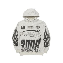 esha heather gris chemise à capuche oversized