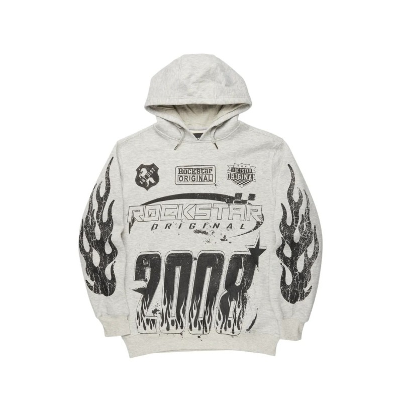 esha heather gris chemise à capuche oversized