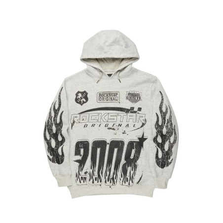 esha heather gris chemise à capuche oversized