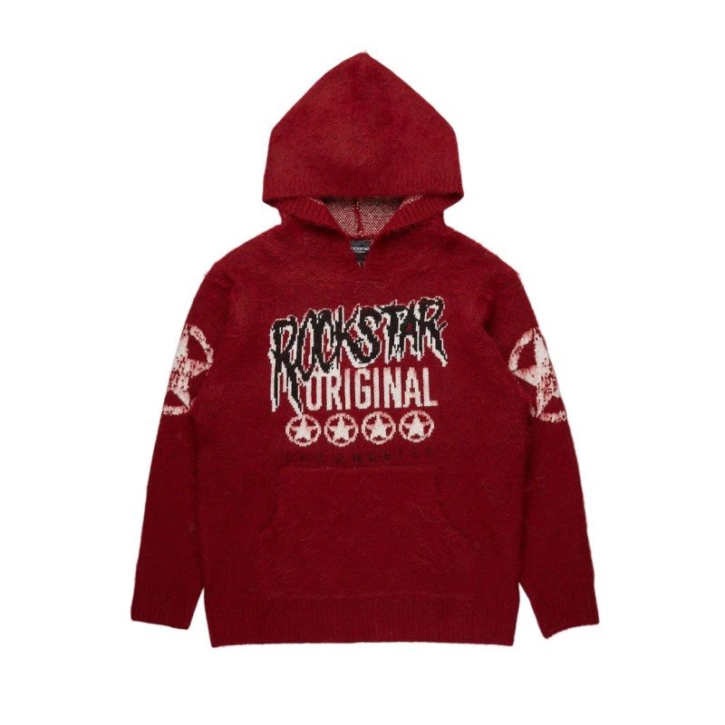 Diandra rouge mohair chemise à capuche