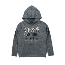 Diandra gris mohair chemise à capuche