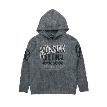 Diandra gris mohair chemise à capuche