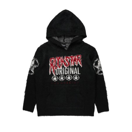 Diandra noir mohair hoodie