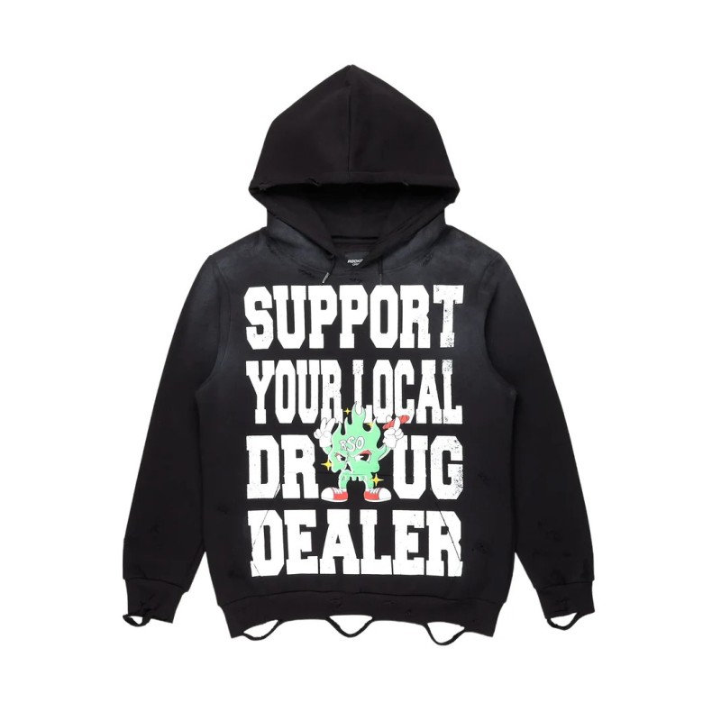 Mareona noir sweat à capuche oversized